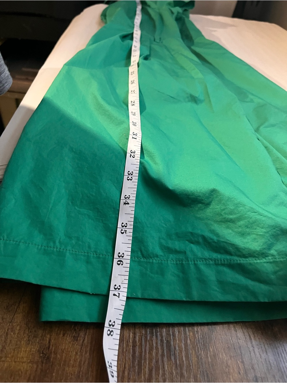 Theory Kelly Green Shiras Dress Poplin Cotton Back Cutout 8 - Picture 12 of 12